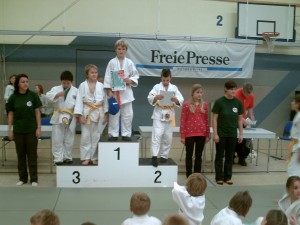 Kevin Wächtler bei der Siegerehrung