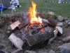 Lagefeuer zum Warmhalten am Abend